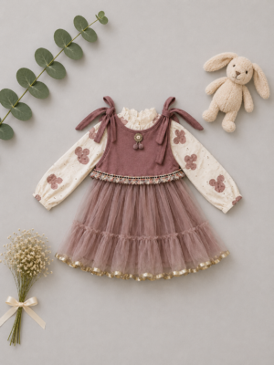 mauve magic tulle dress