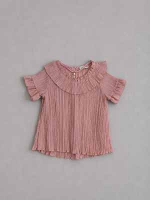 blush petal pleated top