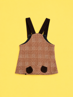 cocoa check pinafore top