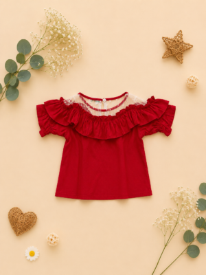 scarlet frill delight top