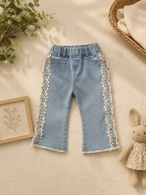lace lane denim culottes