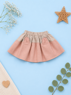 grey and pink bunny eared skirt