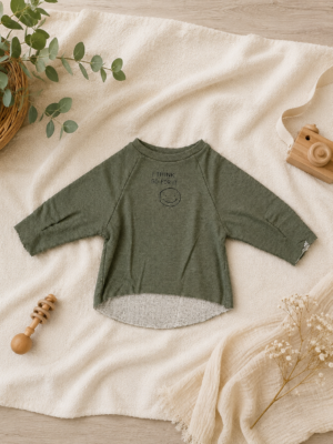 olive smiley casual tee