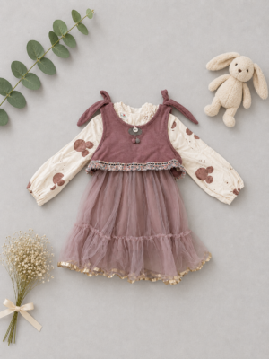 mauve magic tulle dress