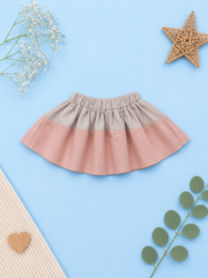 grey and pink bunny eared skirt