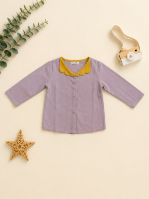 sweet lilac button down top