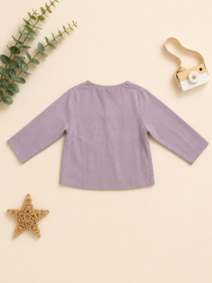 sweet lilac button down top