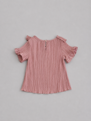 blush petal pleated top