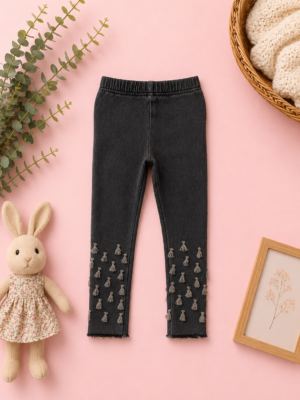 charcoal denim tassel