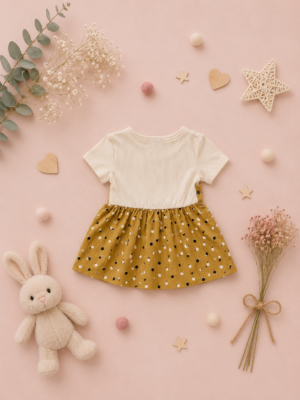 mustard dot delight dress
