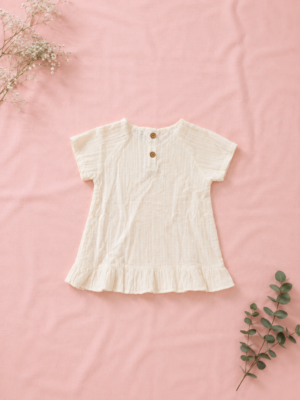 ivory blossom ruffle top
