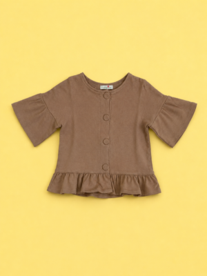 rustic elegance button top