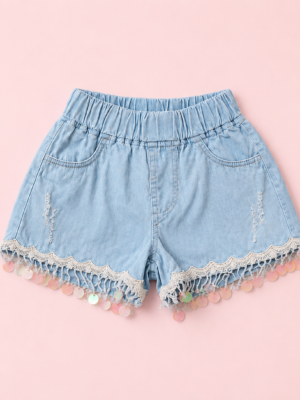 rosy spark denim shorts