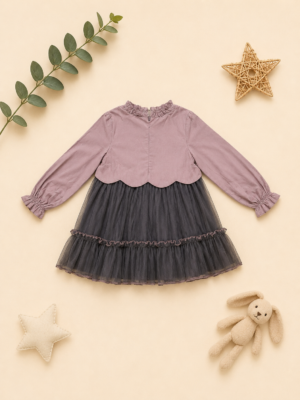 mauve dream ruffle dress