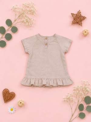 soft sand ruffle top