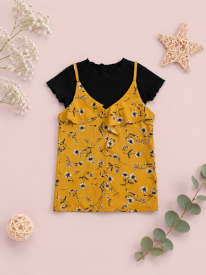 sunny bloom layered top