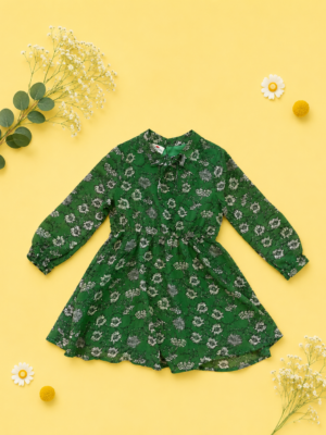 emerald blossom dress