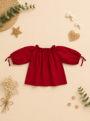 scarlet charm puff sleeve top