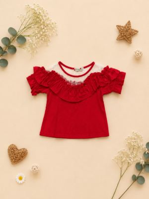 scarlet frill delight top