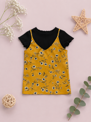 sunny bloom layered top