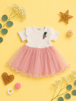blush bunny tulle dress