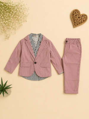 blush gentleman suit set