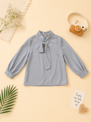 moon mist tie neck top