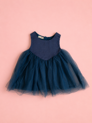 navy princess party dress