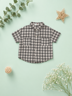 smart check pocket shirt