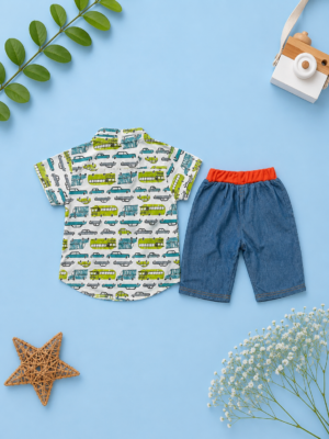 road trip adventure shirt & shorts set