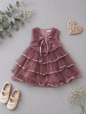 mauve fairy frill dress
