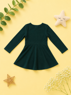 emerald bow charm a line dress