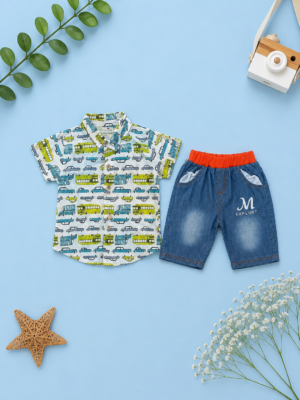 road trip adventure shirt & shorts set
