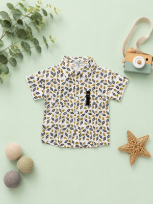 leafy charm cotton shirt