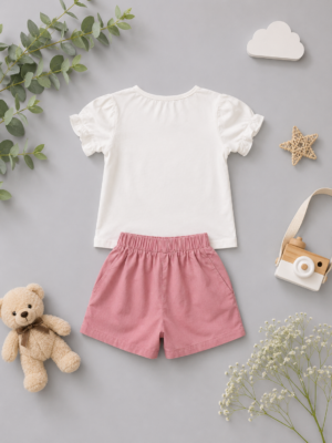 little princess bow shorts set