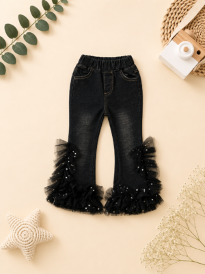 midnight star ruffle denim