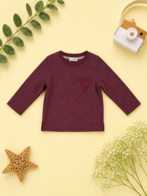 berry cozy pocket sweatshirt
