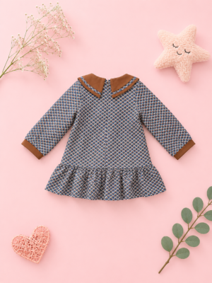 cocoa bloom collar dress