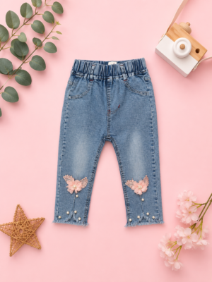 blossom pearl denim jeans