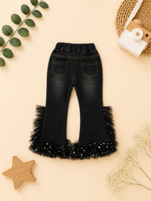 midnight star ruffle denim
