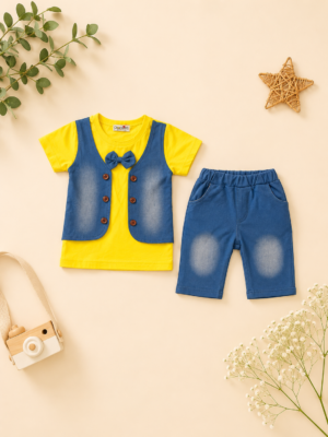 little gentleman bow vest set