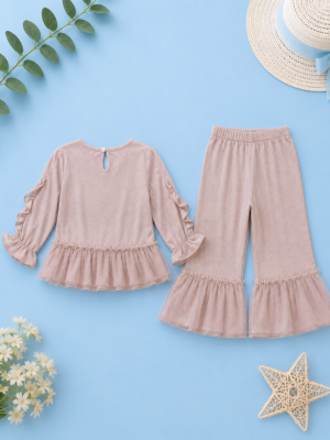 blush bloom ruffle co ord set