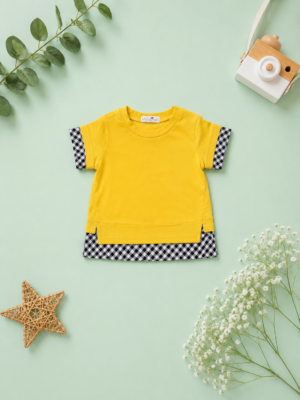 sunshine check layered tee