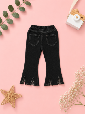 black charcoals pearl flare jeans
