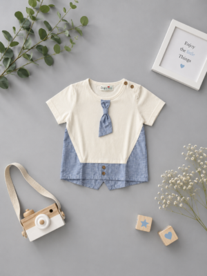blue bow bliss top