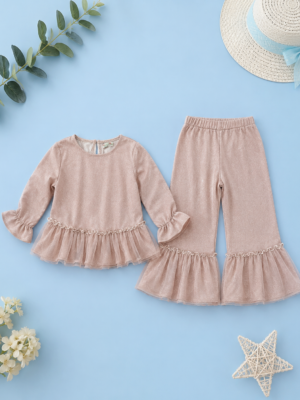 blush bloom ruffle co ord set