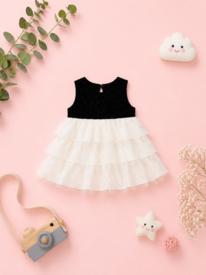 starlight ruffle dress