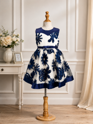 navy petal princess dress